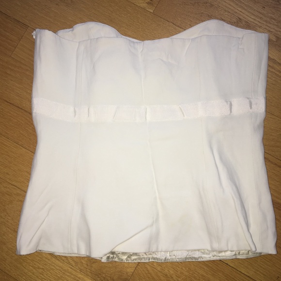 White boned corset bustier strapless top - Picture 3 of 16